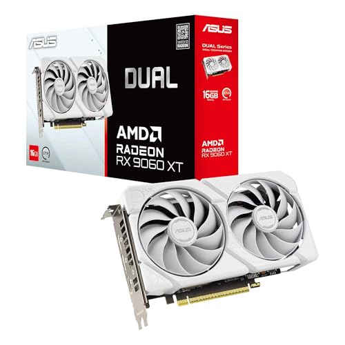 ASUS Dual Radeon RX9060XT 16G GDDR6 White...