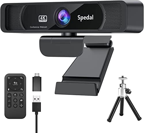 Spedal 4K Webcam with Microphone and Tripod,...