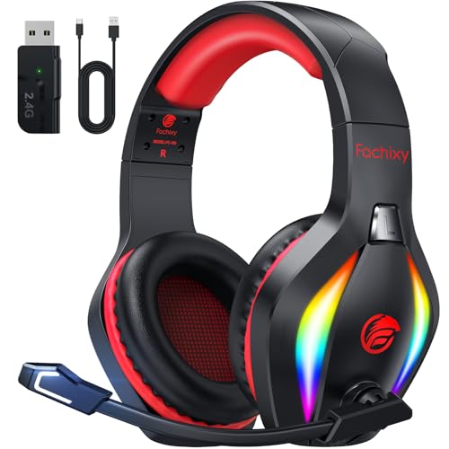 Fachixy FC100 Headset mit Mikrofon, 2,4G...