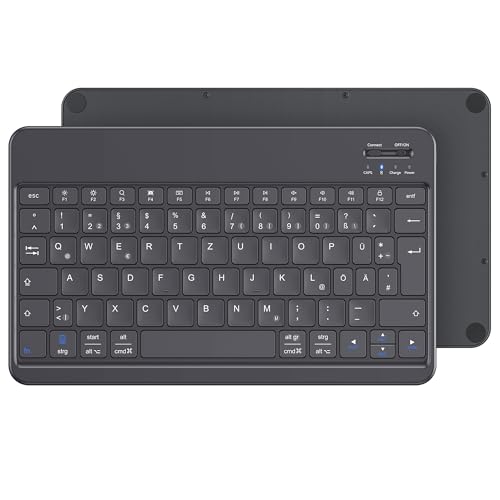 Emetok Deutsche Bluetooth Tastatur für iPad...