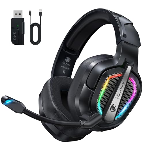 Fachixy FC200 Wireless Gaming Headset, 2.4G...