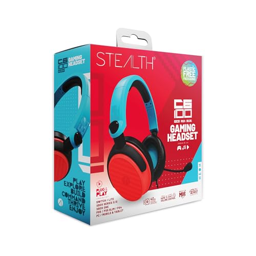 STEALTH C6-100 Rot & Blau Over Ear Gaming...