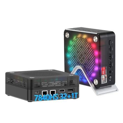 AWOW Mini Gaming PC mit AMD Ryzen 7 7840HS (8...