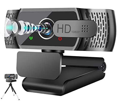 Full HD1080P Webcam mit Mikrofon und Stativ,...