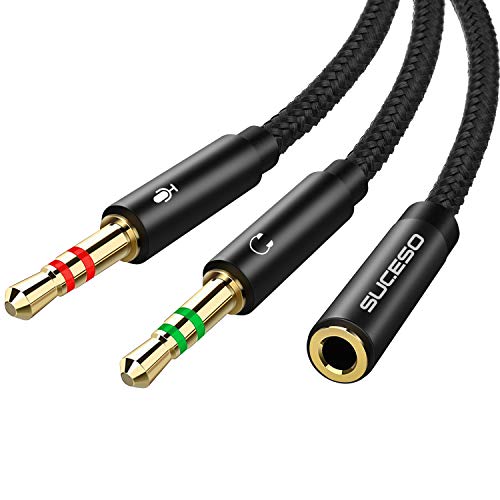 SUCESO Audio Splitter Y Adapter 3.5mm Buchse...
