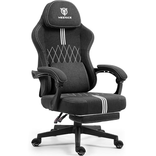MEENICE Gaming Stuhl Stoff mit...