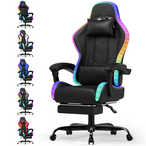 Devoko Gaming Stuhl mit led, Cool Racing...