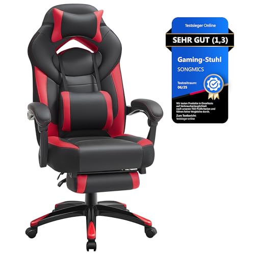 SONGMICS Gaming-Stuhl, Bürostuhl,...