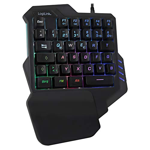 LogiLink Beleuchtete Einhand-Gaming Tastatur...