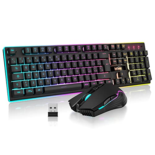 RedThunder K10 Kabellose Gaming-Tastatur und...
