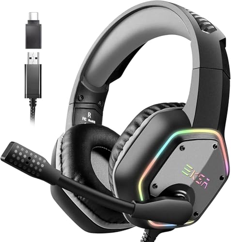 EKSA E1000 USB Gaming Headset für PC - Over...