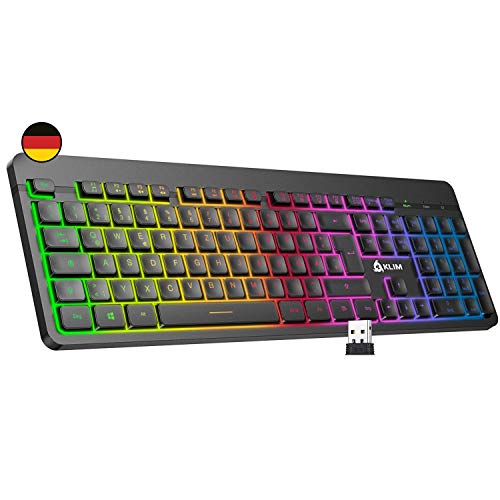 KLIM Light V2 Gaming Tastatur Kabellos QWERTZ...