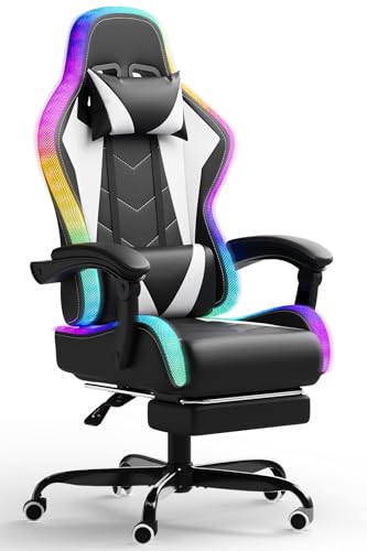 JUMMICO Gaming Stuhl mit led, Cool Racing...