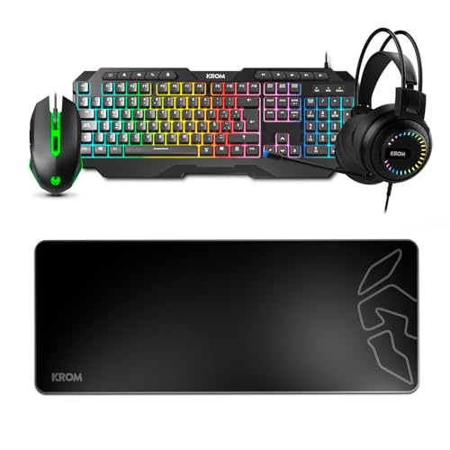 KROM KARRIER - Gaming Pack - RGB Rainbow LED...