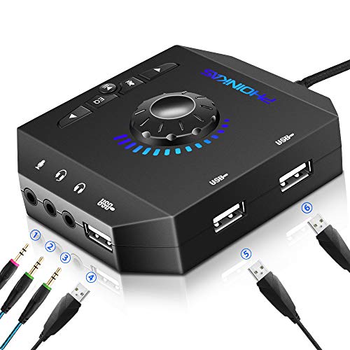 Externe Soundkarte, PHOINIKAS T10 USB Audio...
