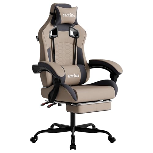 SUKIDA Gaming Stuhl, Ergonomischer...