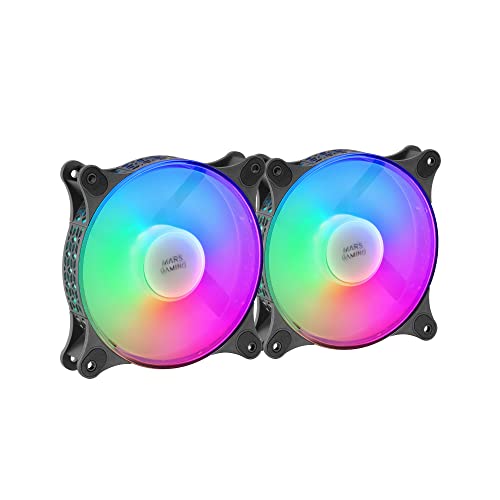 Mars Gaming MFDUO, Kit 2 Lüfter FRGB Rainbow...