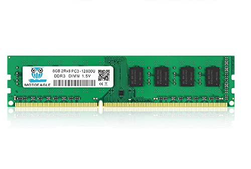 8GB 2Rx8 PC3 12800U RAM DIMM DDR3 1600Mhz...