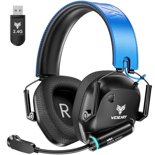 WESEARY WG4 Gaming Headset Wireless, 2,4G...