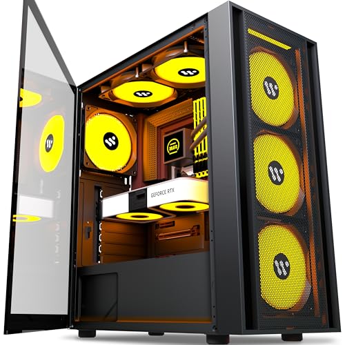 KEDIERS PC-Gehäuse, vorinstalliert, 6 PWM...