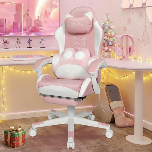YU YUSING Cute Gaming Stuhl mit Katzenpfote...