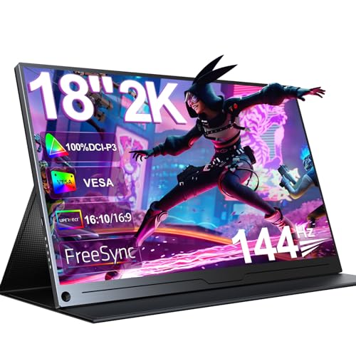 UPERFECT Gaming Monitor 144Hz 18' Portable...