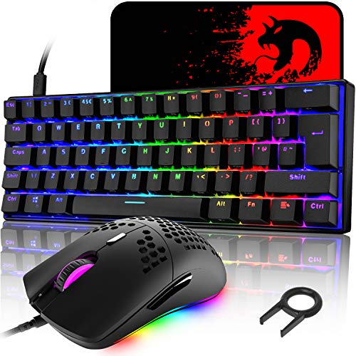 MK21 Gaming Tastatur und Maus Set, RGB 60%...