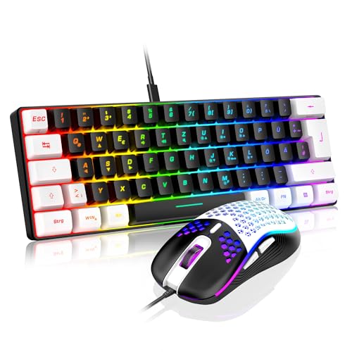 RedThunder 60% RGB Verkabelte Gaming Tastatur...