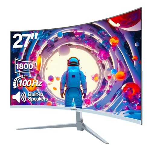 Gawfolk Curved Monitor 27 Zoll 100Hz mit...