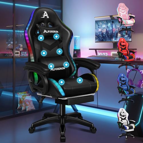 ALFORDSON Racing Gaming Stuhl, Massage Gamer...