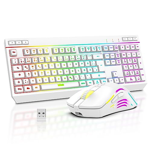 RedThunder K20 Kabelloses Gaming Tastatur und...