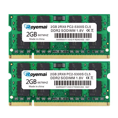 2X2GB PC2-5300S DDR2 667 4GB 5400 RAM Kit...