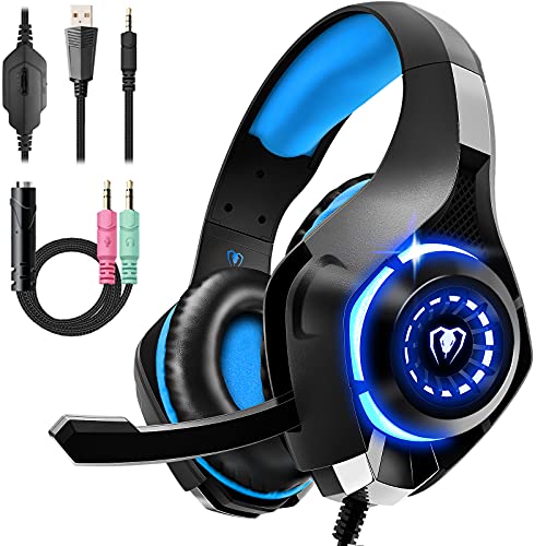 Gaming Headset für PS4 PS5 PC Xbox Series,...