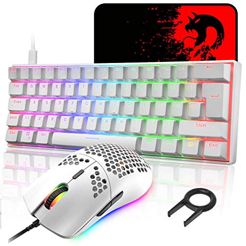 MK21 Gaming Tastatur und Maus Set, RGB 60%...