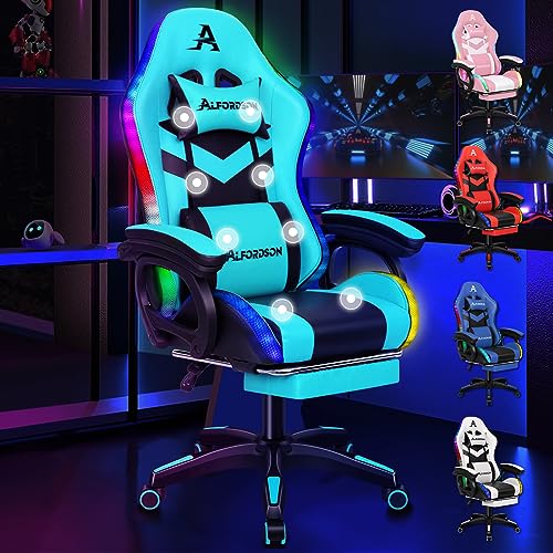 ALFORDSON Gaming Stuhl mit 8-Punkt Massage 12...