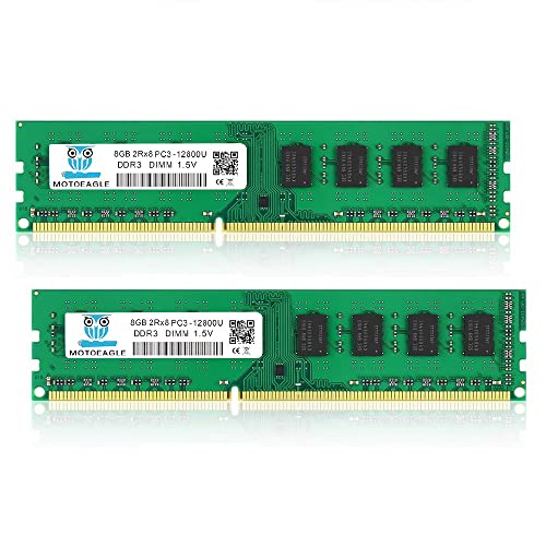 16GB (2X8GB) PC3-12800U DDR3-1600 UDIMM 2Rx8...