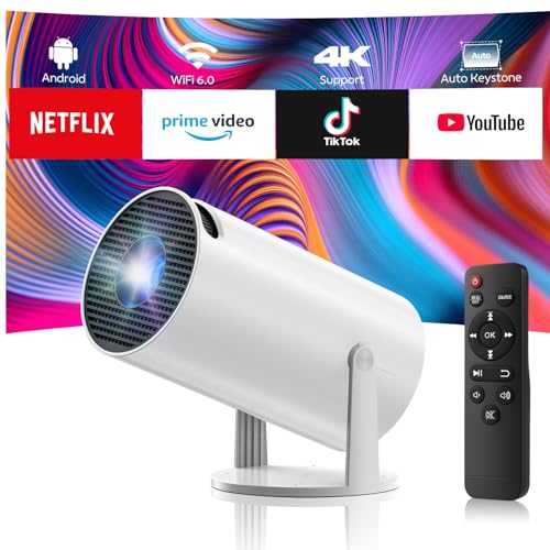 Mini Beamer 4K mit WiFi6 und Bluetooth5.0,...