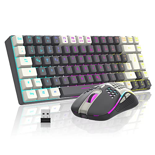 RedThunder K84 Kabelloses Gaming Tastatur und...