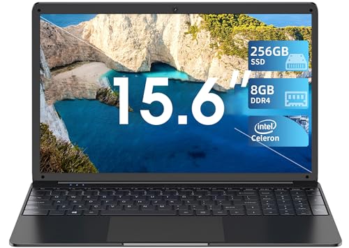 SGIN Laptop 15,6 Zoll, 8 GB RAM 256 GB SSD,11...