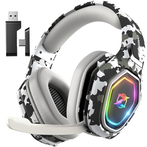 Ozeino 2.4GHz Gaming Headset Wireless mit...
