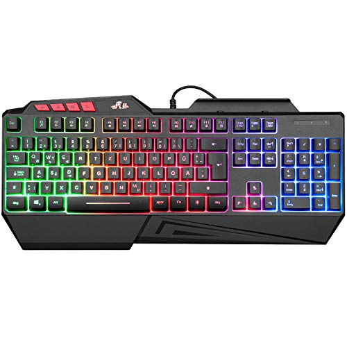 Rii Gaming Tastatur USB Regenbogen...