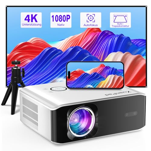 [Autofokus/Trapezkorrektur] Beamer 4K...