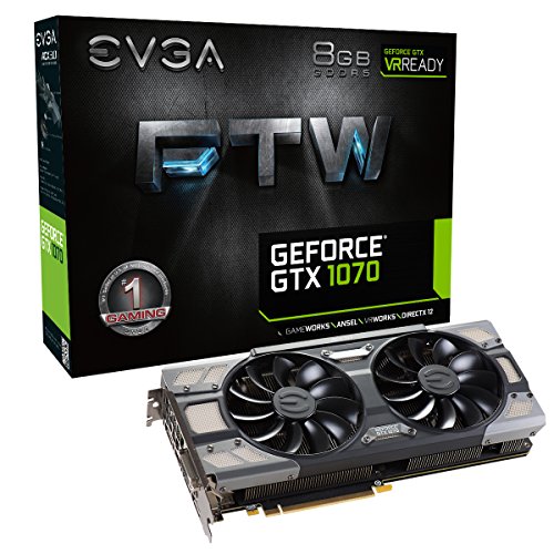 EVGA GeForce GTX 1070 FTW Gaming ACX 3.0, 8GB...