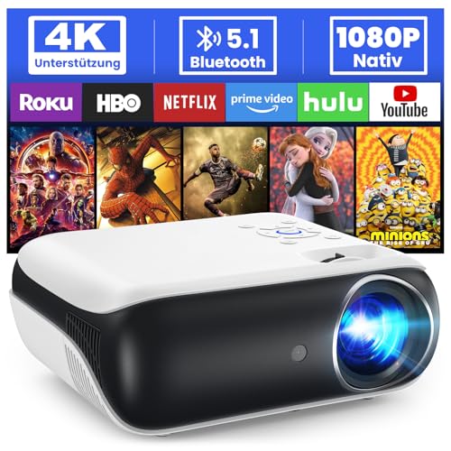 HOPVISION Beamer, Full HD 1080P Beamer,...