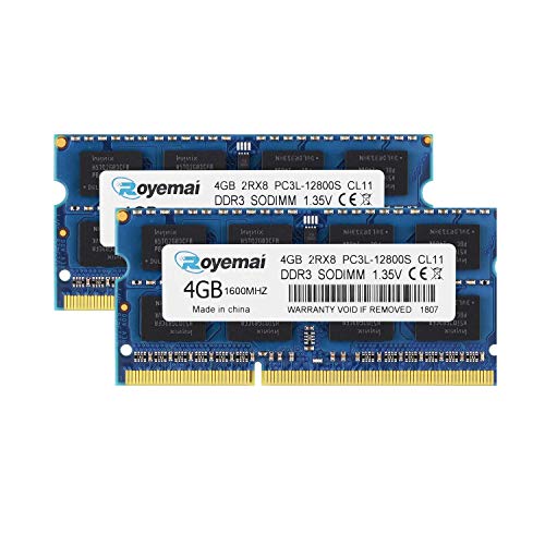DDR3 1600MHz PC3L 12800S RAM 8GB Kit (2 x...