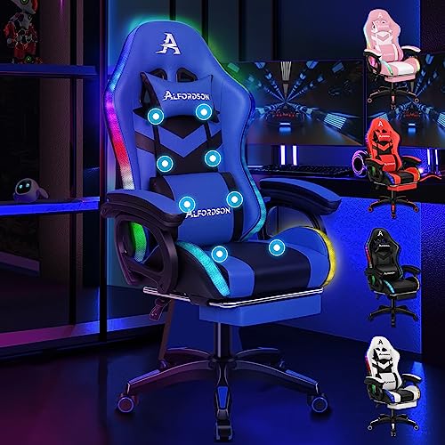 ALFORDSON Gaming Stuhl mit 8-Punkt Massage 12...