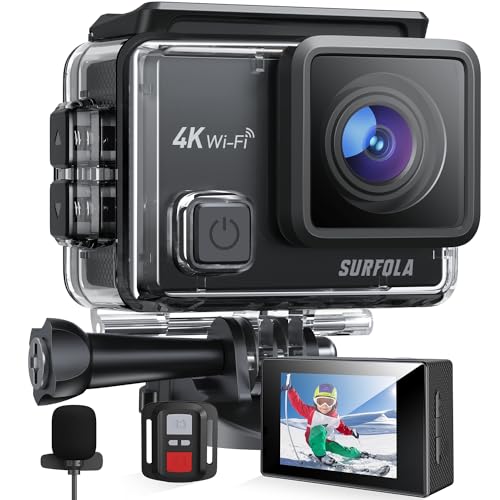 Surfola Action Cam 4K, Unterwasserkamera 40M...