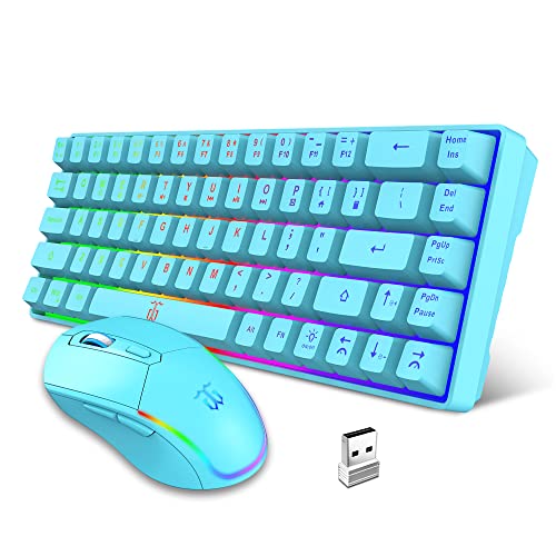 Snpurdiri 60% Tastatur Maus Set Kabellos,...