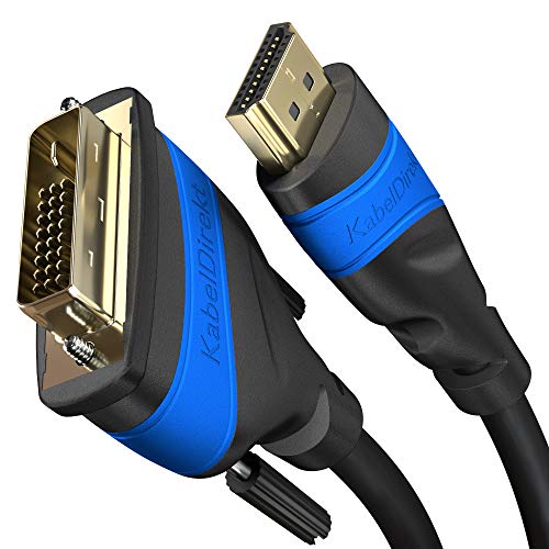 KabelDirekt – HDMI DVI Adapter Kabel mit...