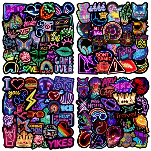 APAREAL Neon Sticker Set 200 Stück,...